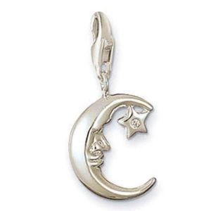 Thomas Sabo Sterling Silver Half-moon charm with cubic zirconia